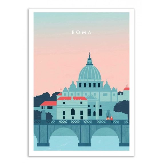 ROMA –  Affiche d&rsquo;art 50 x 70 cm