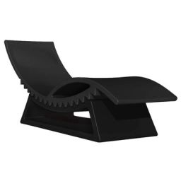 Chaise longue Tic en Plastique, polyéthène recyclable – Couleur Noir – 165 x 65 x 88 cm – Designer Marco Acerbis