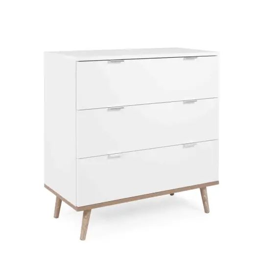 Commode 3 tiroirs blanc