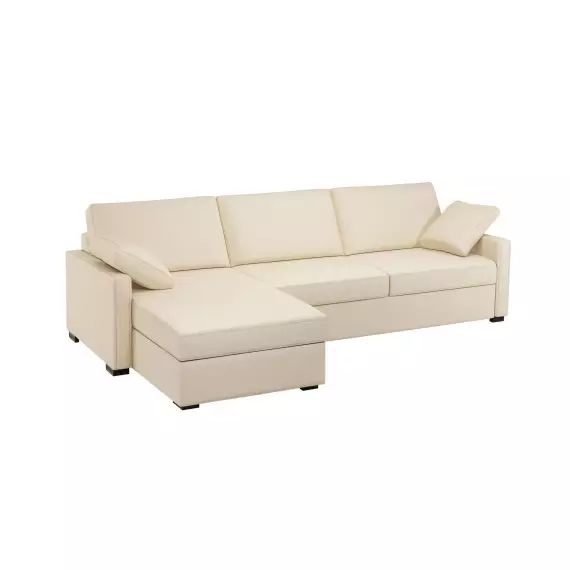 Canapé d’angle convertible tissu coton déhoussable Oslo