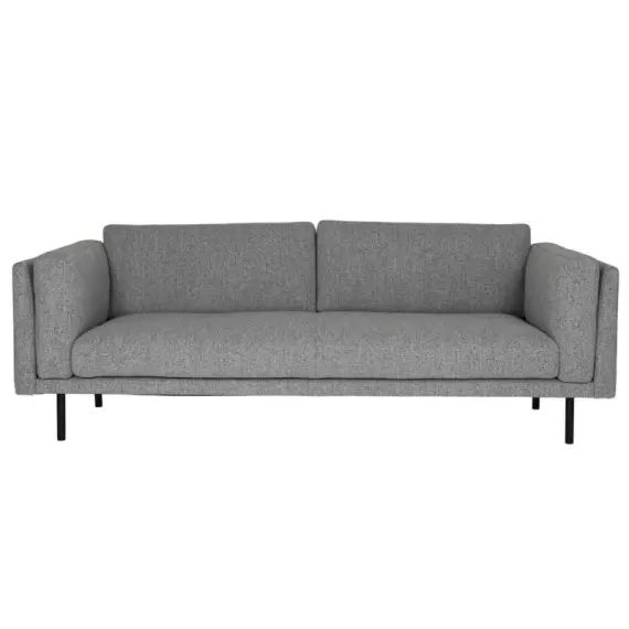 Canapé moderne 3 places en tissu gris