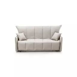 Canapé-lit 3 places en tissu beige