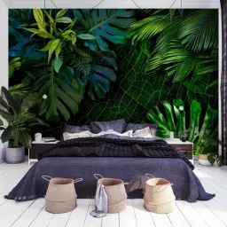 Papier peint panoramique jungle sombre 300×210 cm