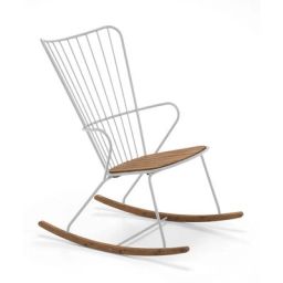 Rocking chair Paon en Métal, Bambou – Couleur Beige – 59 x 71.14 x 95 cm – Designer Henrik  Pedersen