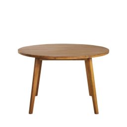 Britta – Table à manger de jardin en bois d’acacia ø120 cm – Couleur – Bois clair