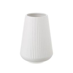 Vase design en céramique blanc 15x15x20,3cm