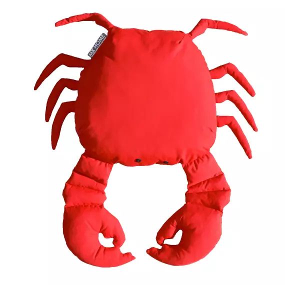 Coussin extérieur crabe rouge vif