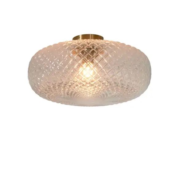 Plafonnier en verre transparent, h. 24cm