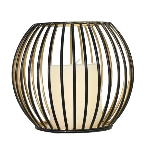 Photophore métal rond 16×14 cm