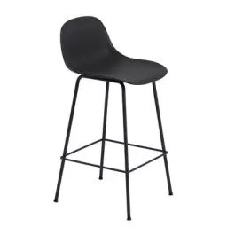 Chaise de bar Fiber en Matériau composite, Matériau composite recyclé – Couleur Noir – 42.5 x 61.62 x 87.5 cm – Designer Iskos-Berlin