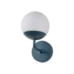 Lampe connectée Mooon en Verre, Aluminium – Couleur Bleu – 24.99 x 24.99 x 24.99 cm – Designer Tristan Lohner