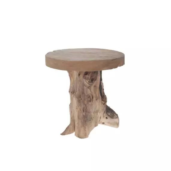Petit tabouret en bois de teck H40cm