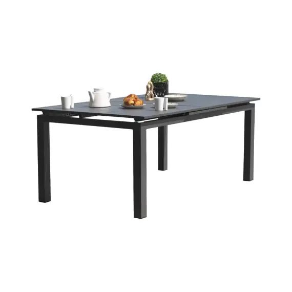 Table de jardin 10 places en aluminium anthracite