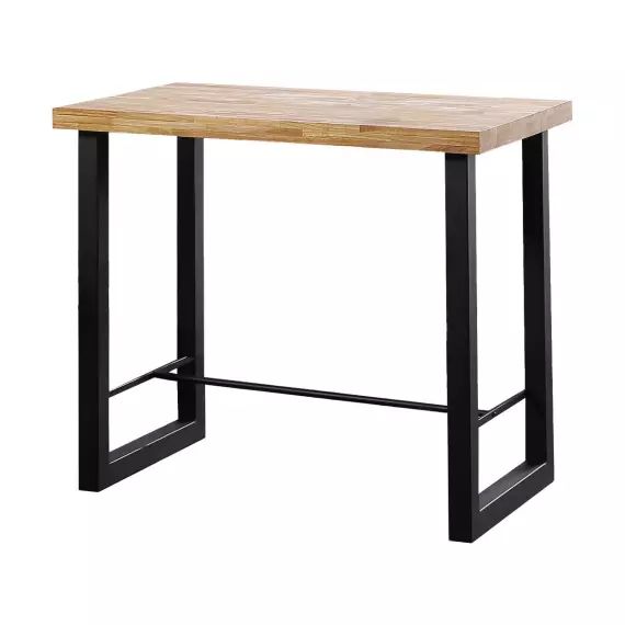BODEGA – Table haute acier/bois L 120
