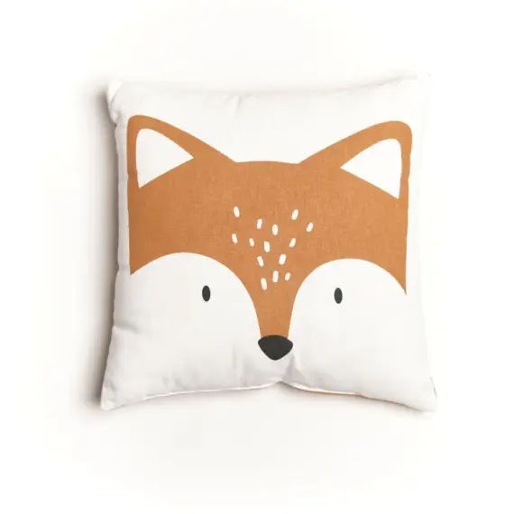 Coussin imprimé en coton orange 40×40
