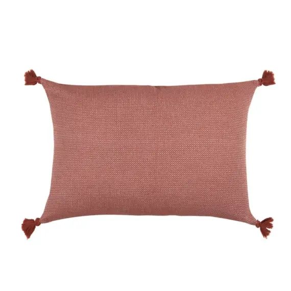 Housse de coussin rectangle coton  60×40 tomette