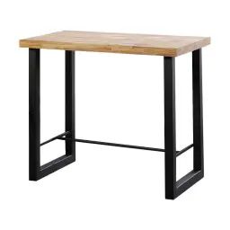 BODEGA – Table haute acier/bois L 120
