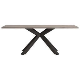 Table 180 cm fixe SNAPP coloris noir/ bois gris