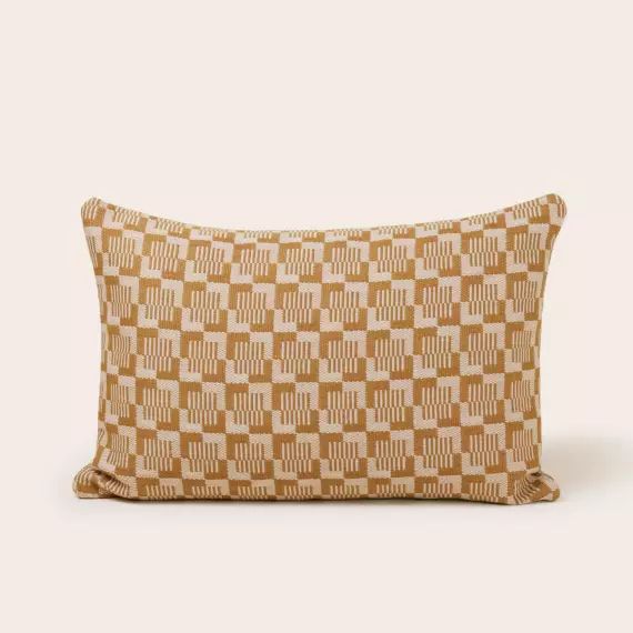 Housse de coussin VITORIO naturel et moutarde – NATUREL