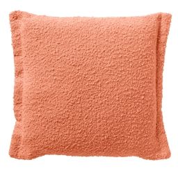 Housse de coussin rose en acrylique et polyester-45×45 cm uni