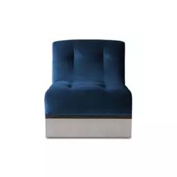 Canapé modulable Stanley en Tissu, Palissandre – Couleur Bleu – 65 x 85.73 x 69 cm