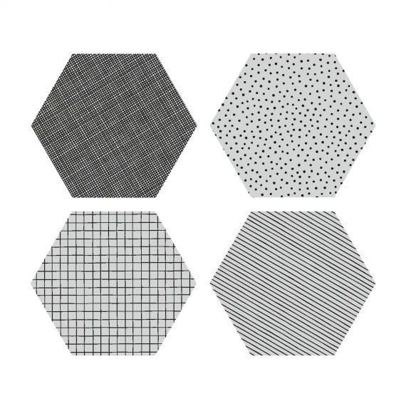 Dessous de verre Polygon coaster lot de 4 concrete (gris)