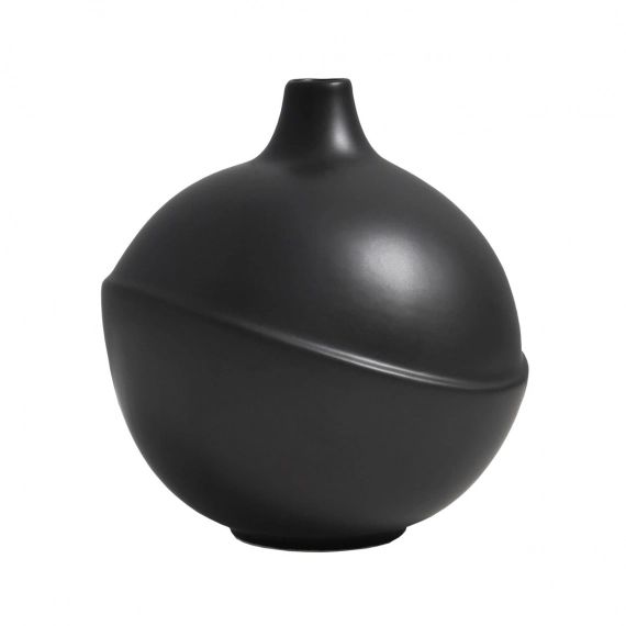 Vase Bubble noir mate