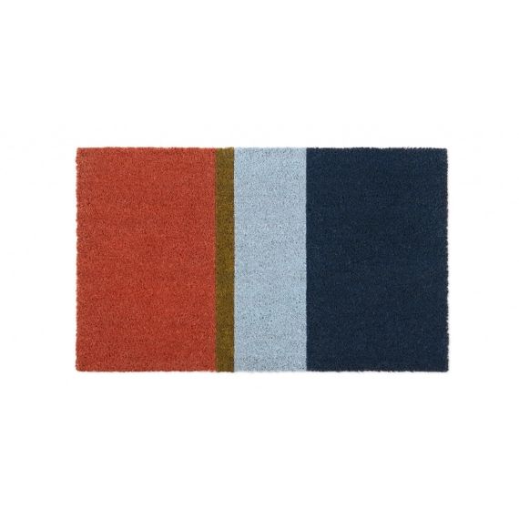 Colourblock, paillasson, 45 x 75 cm, bleu et rouge
