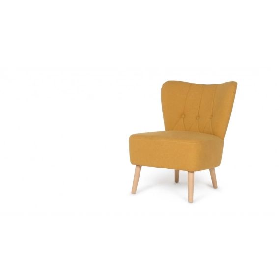 Charley, fauteuil d’appoint, jaune d’or