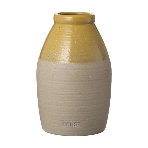 Vase semi-émaillé Ernst jaune 16 cm
