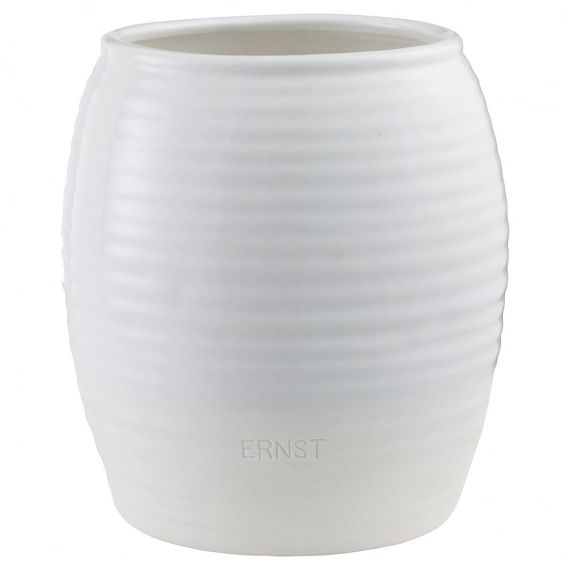 Vase Ernst blanc émaillé 21 cm