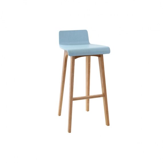 Chaise de bar scandinave 75 cm bleu BALTIK