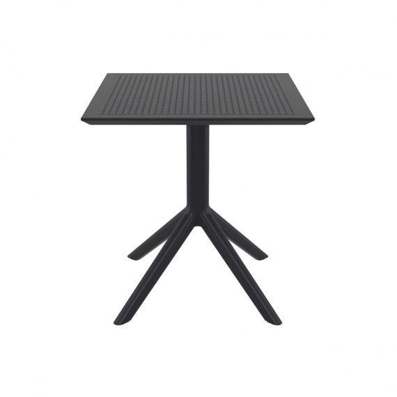 Table à manger carrée design noire intérieur / extérieur OSKOL