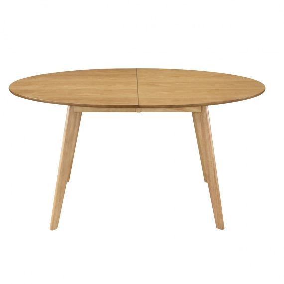 Table à manger extensible design chêne ovale L150-200 cm MARIK