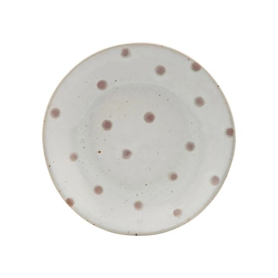 Assiette Dots Ø15,7 cm Blanc-vert