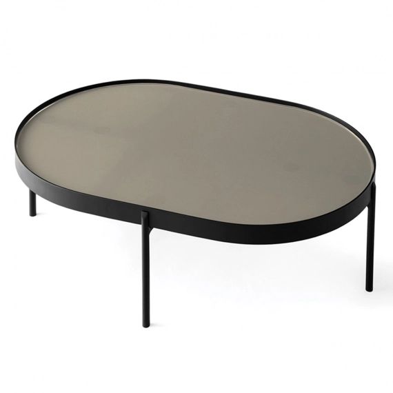 Table basse NoNo S 50×75 cm Noir-beige