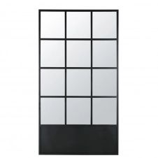 Miroir fenêtre en métal noir 110×200