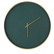 Horloge en métal vert et doré D86