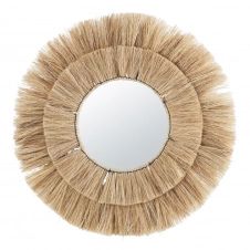 Miroir rond en fibre végétale D110