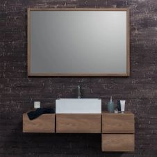Miroir en bois de teck 145