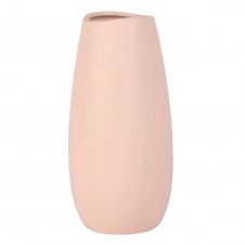 Vase en grès beige rosé H25