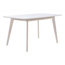 Table extensible L120 > 160 cm MALENA scandinave Bois et blanc
