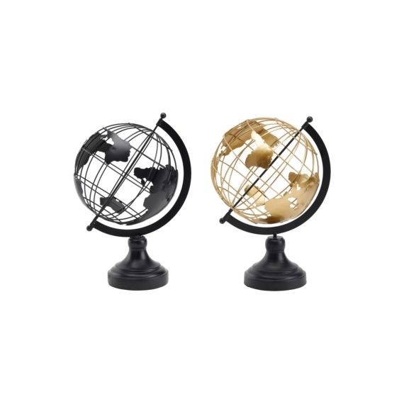 Globe H.32 cm  Noir / Doré