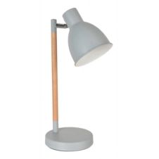lampe bois & métal H. 38 cm MILA BOIS gris