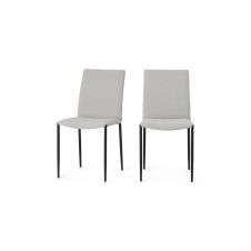 Braga, lot de 2 chaises, gris grêle