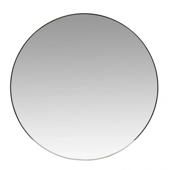 Miroir rond en métal argenté D70