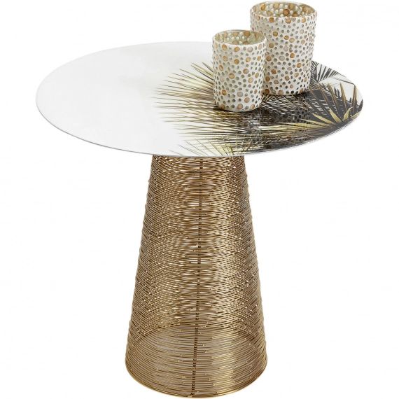 Table d’appoint Charme palmiers 40cm Kare Design