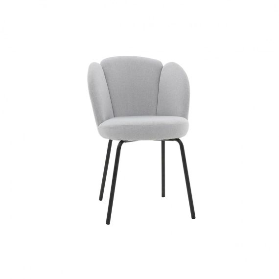 Chaise design en tissu gris clair FLOS