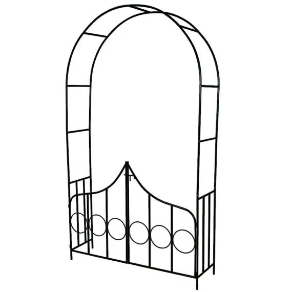Arche de jardin avec portail vert