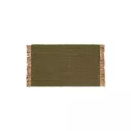 Tapis Tapis en Tissu, Jute – Couleur Vert – 26.78 x 26.78 x 26.78 cm